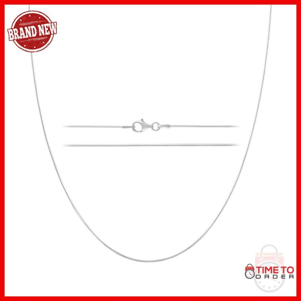 30 Inch Sterling Silver Snake Chain Necklace Lobster Clasp